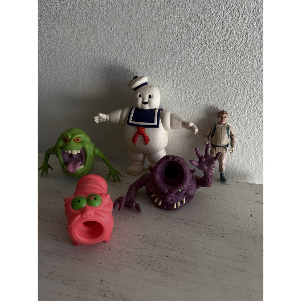 THE REAL‎ GHOSTBUSTERS VINTAGE FIGURE LOT- 1984 - Marshmallow Columbia Pictures